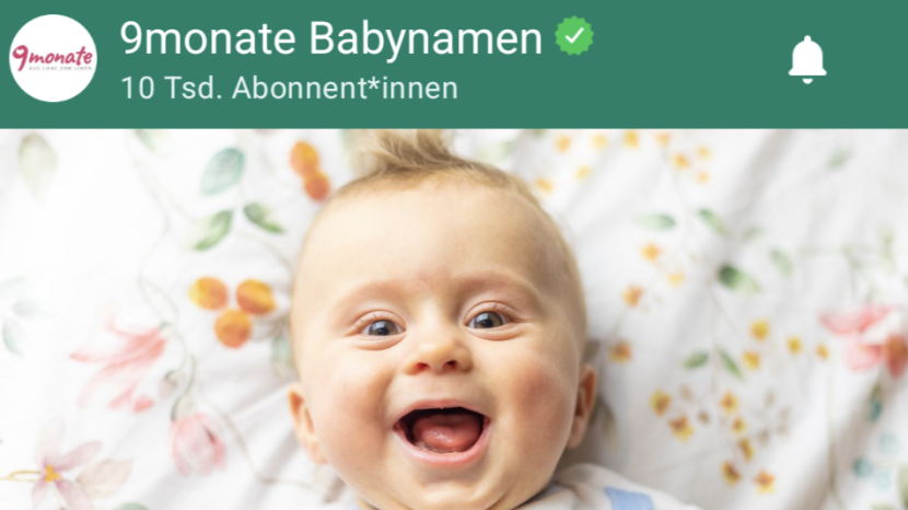 9monate Babynamen bei WhatsApp